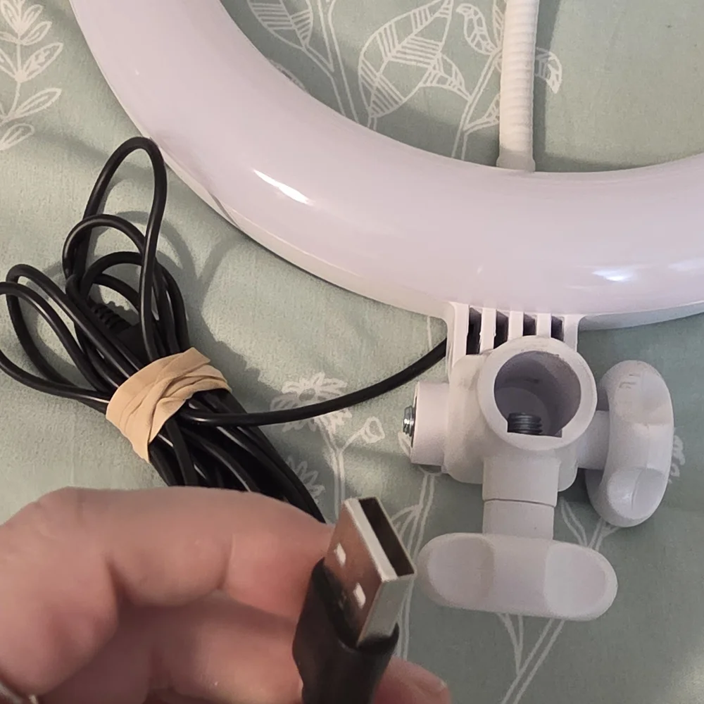 White LED Ring Light (with Multi Settings!) with Phone Holder